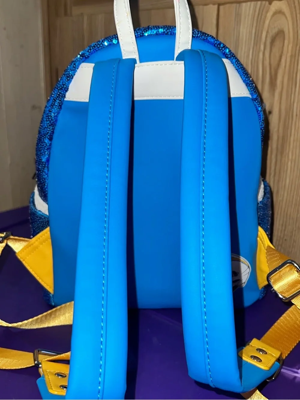 NFL x Loungefly Los Angeles Chargers Sequin Mini Backpack - Blue & White